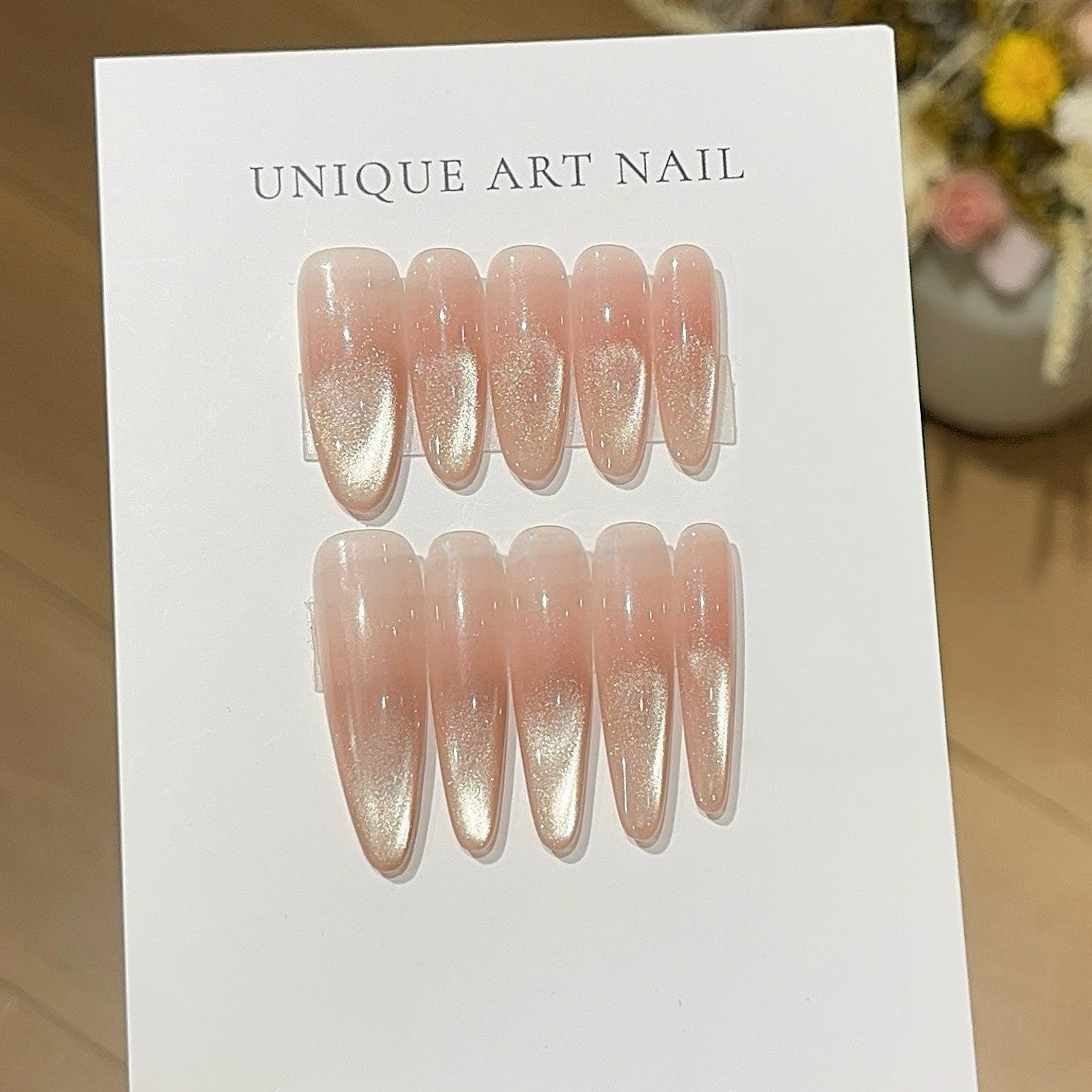 Cloud Candy | Dusty Rose Cat-Eye Press-On Nails