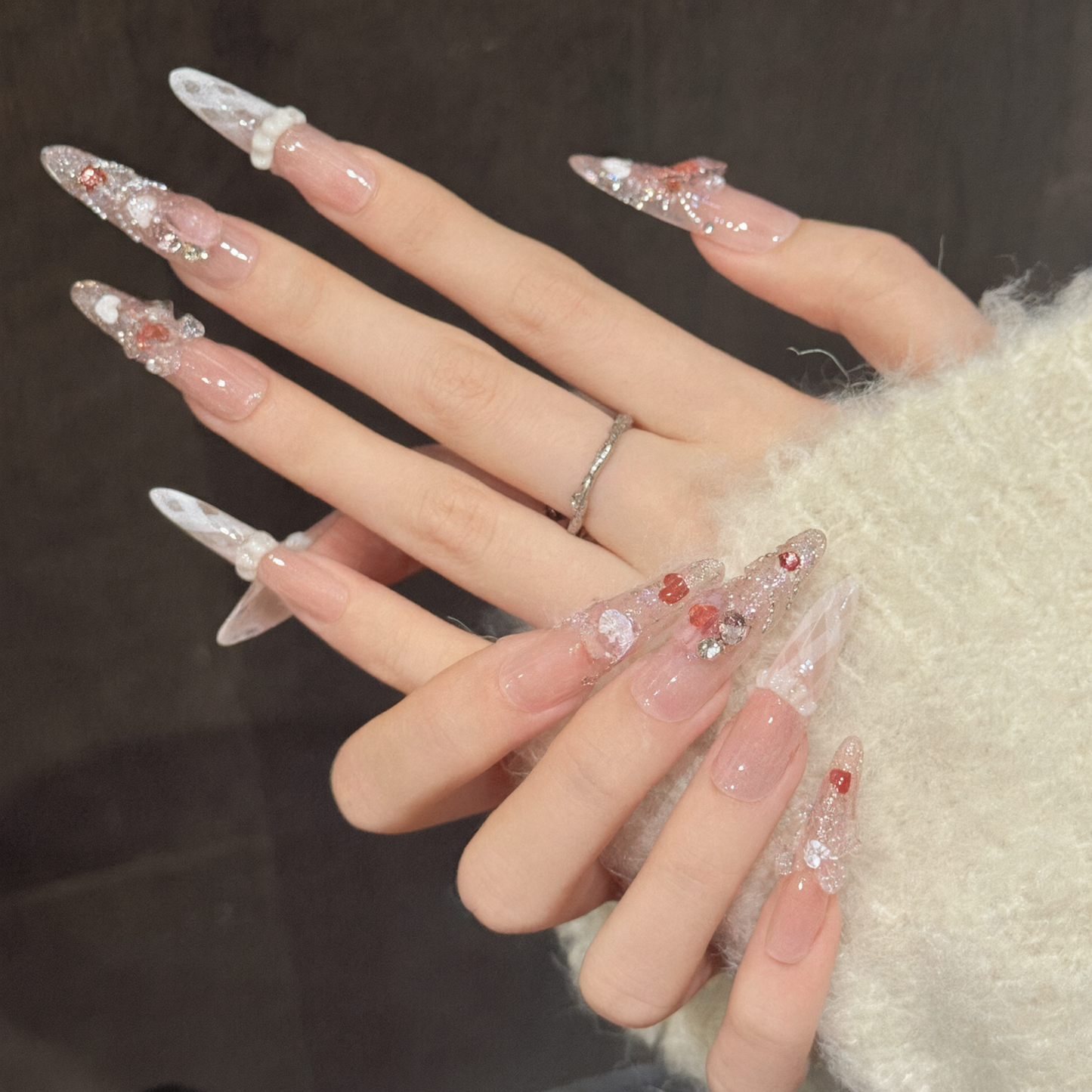 Marguerite Ballet Bow | Handmade French Press-On Nails