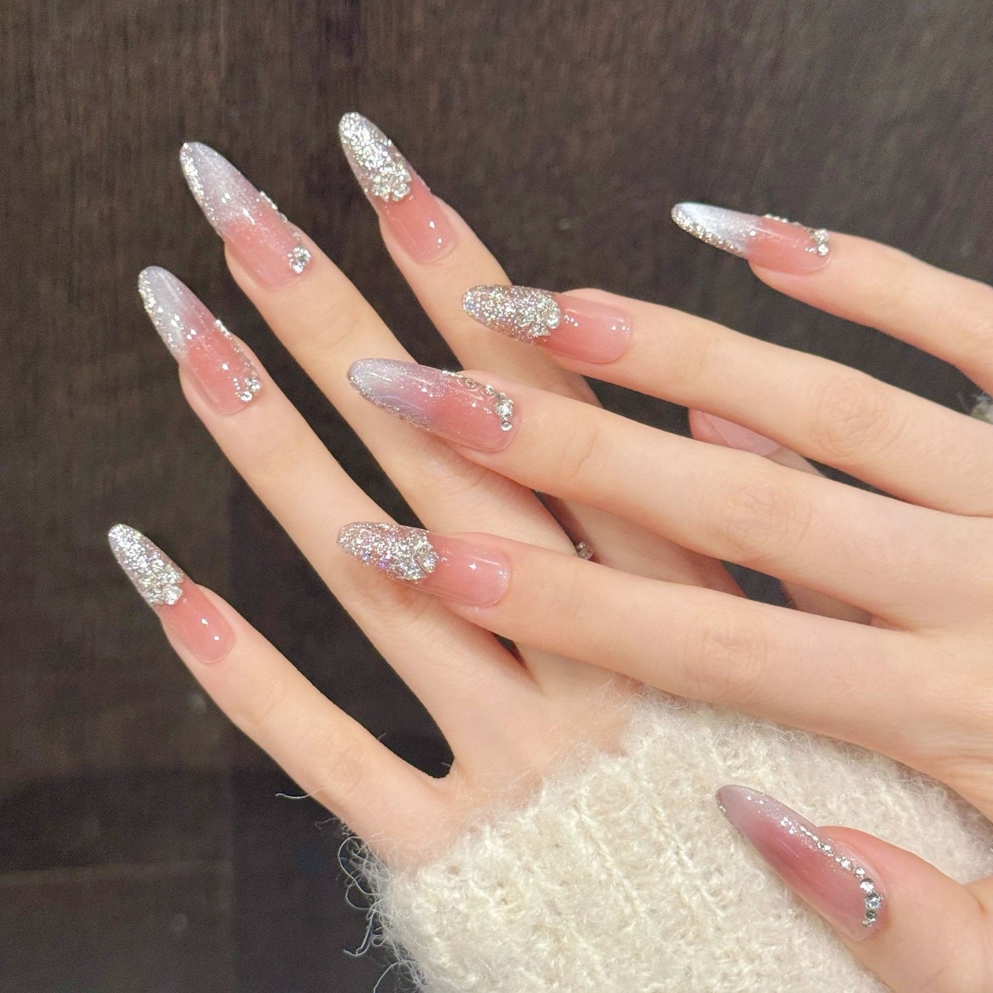 Yangmei Ice | Icy Purple Cat-Eye Press-On Nails