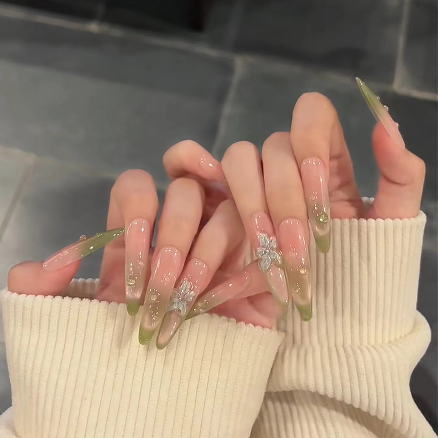 Sweet Guava Summer Fizz | Jelly Cat-Eye Press-On Nails