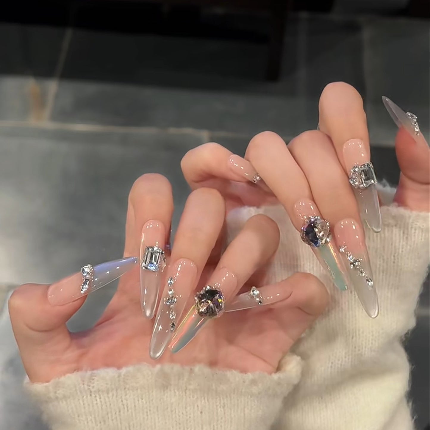 Starlight Legend | Cat-Eye Gem Press-On Nails