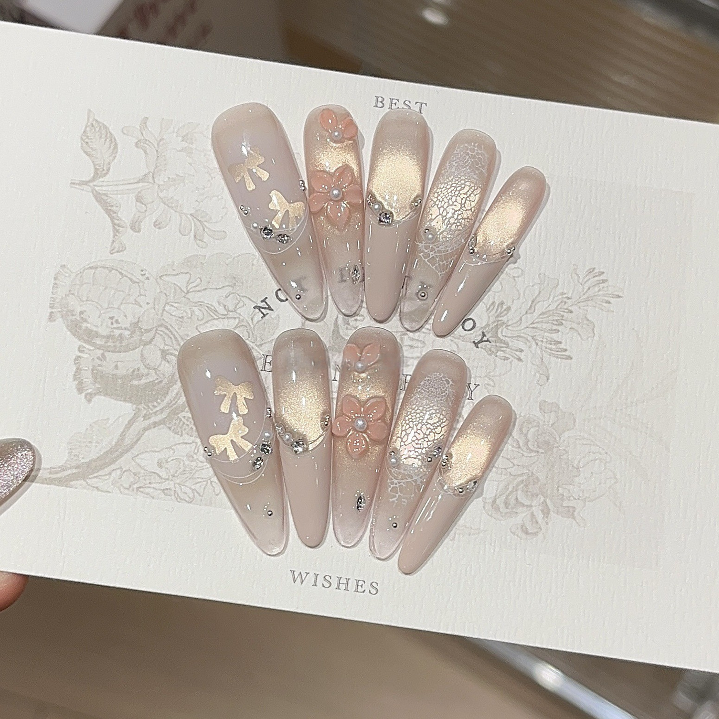 Candy Heart | Sakura Pink Cat-Eye Press-On Nails