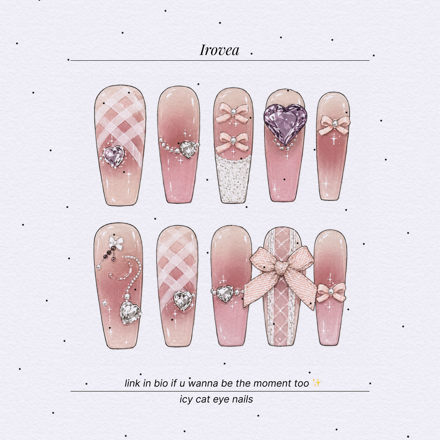 Blush Keepsake Pink Textured French Press-On Nails — Bow & Bear Charm