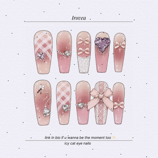 Blush Keepsake Pink Textured French Press-On Nails — Bow & Bear Charm