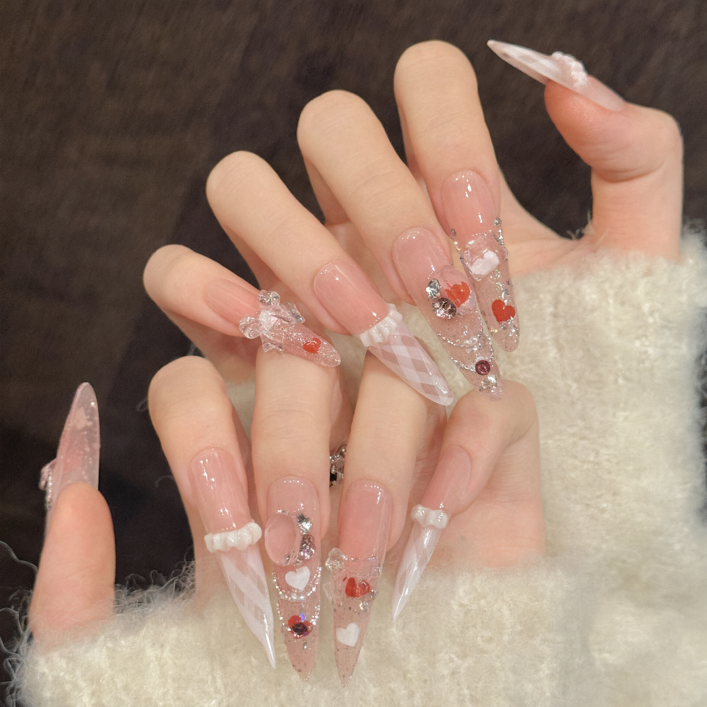 Marguerite Ballet Bow | Handmade French Press-On Nails