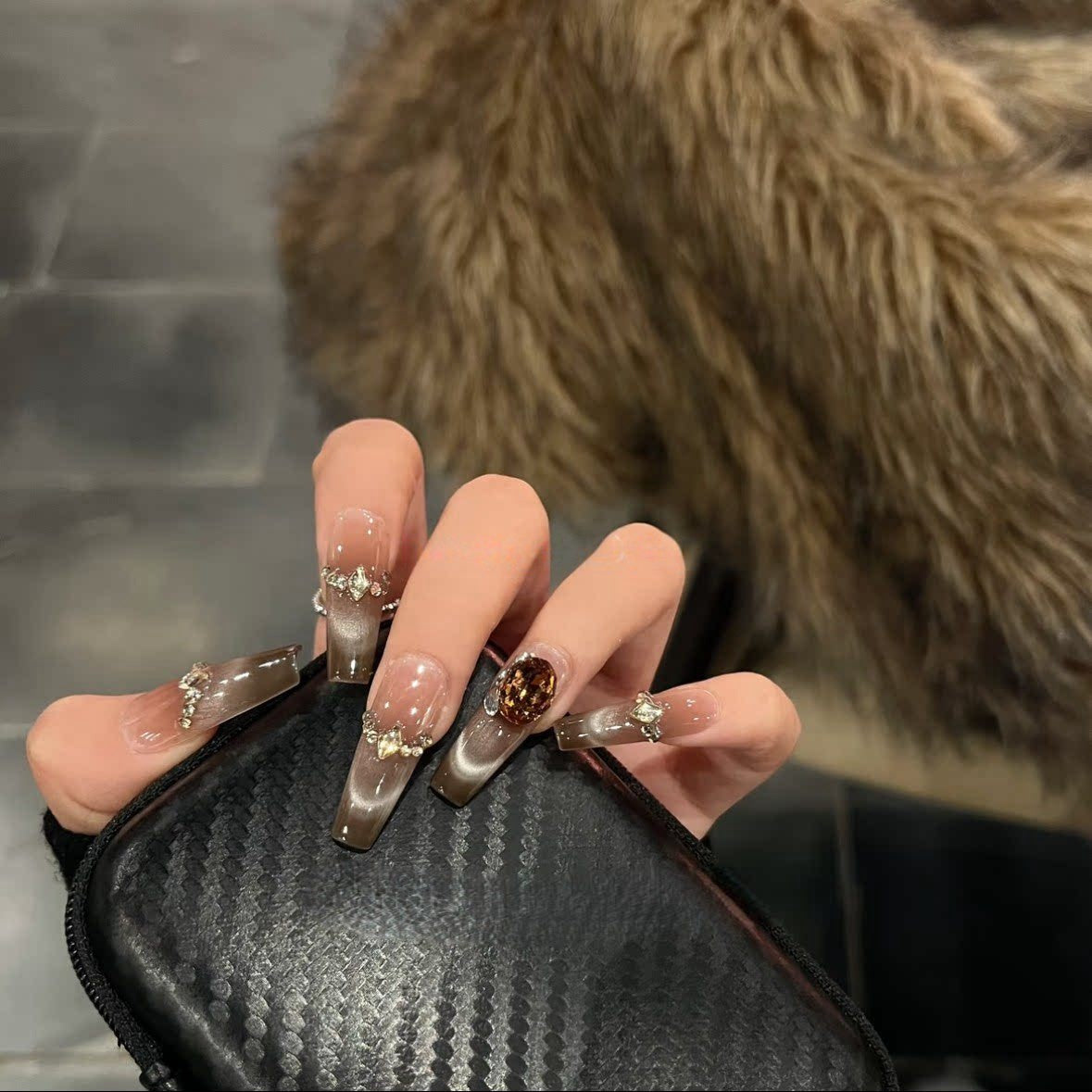Star Trail | Cat-Eye French Press-On Nails
