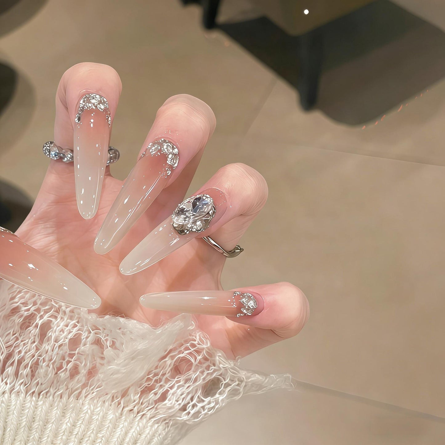 Cold Berry Glaze | Sheer Nude French Press-On Nails