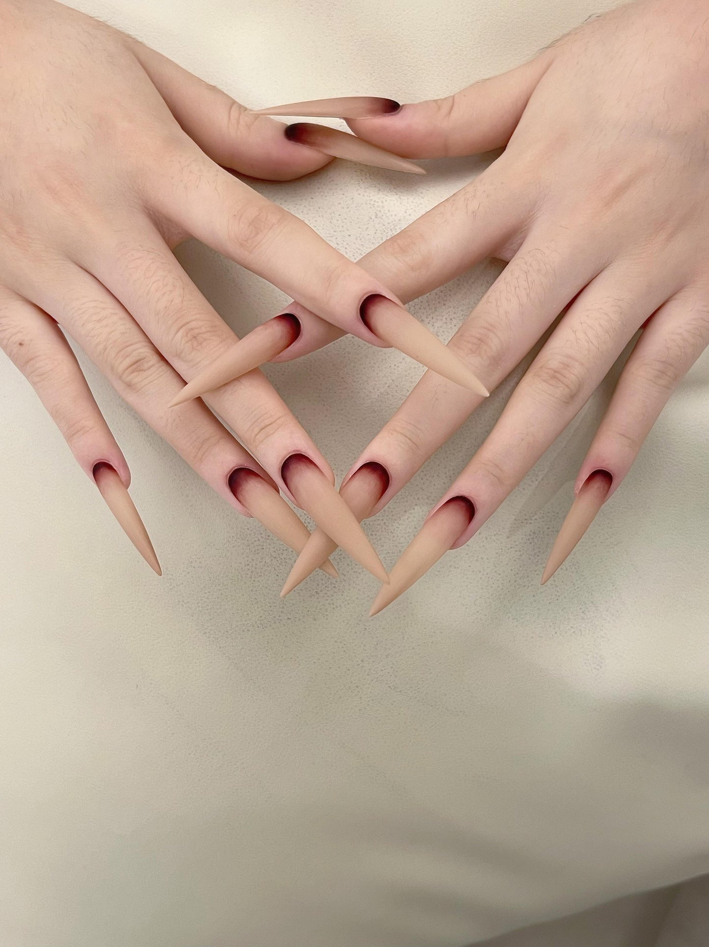 Gothic Matte Press-On Nails — Handmade Dark Stiletto, Almond & Coffin Fake Nails