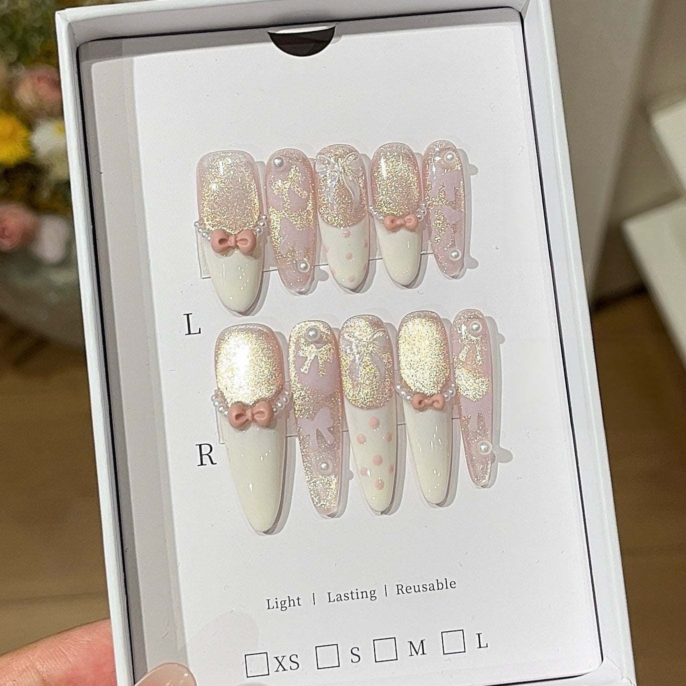 Oxygen Sweetheart | Pink Cat-Eye French Press-On Nails