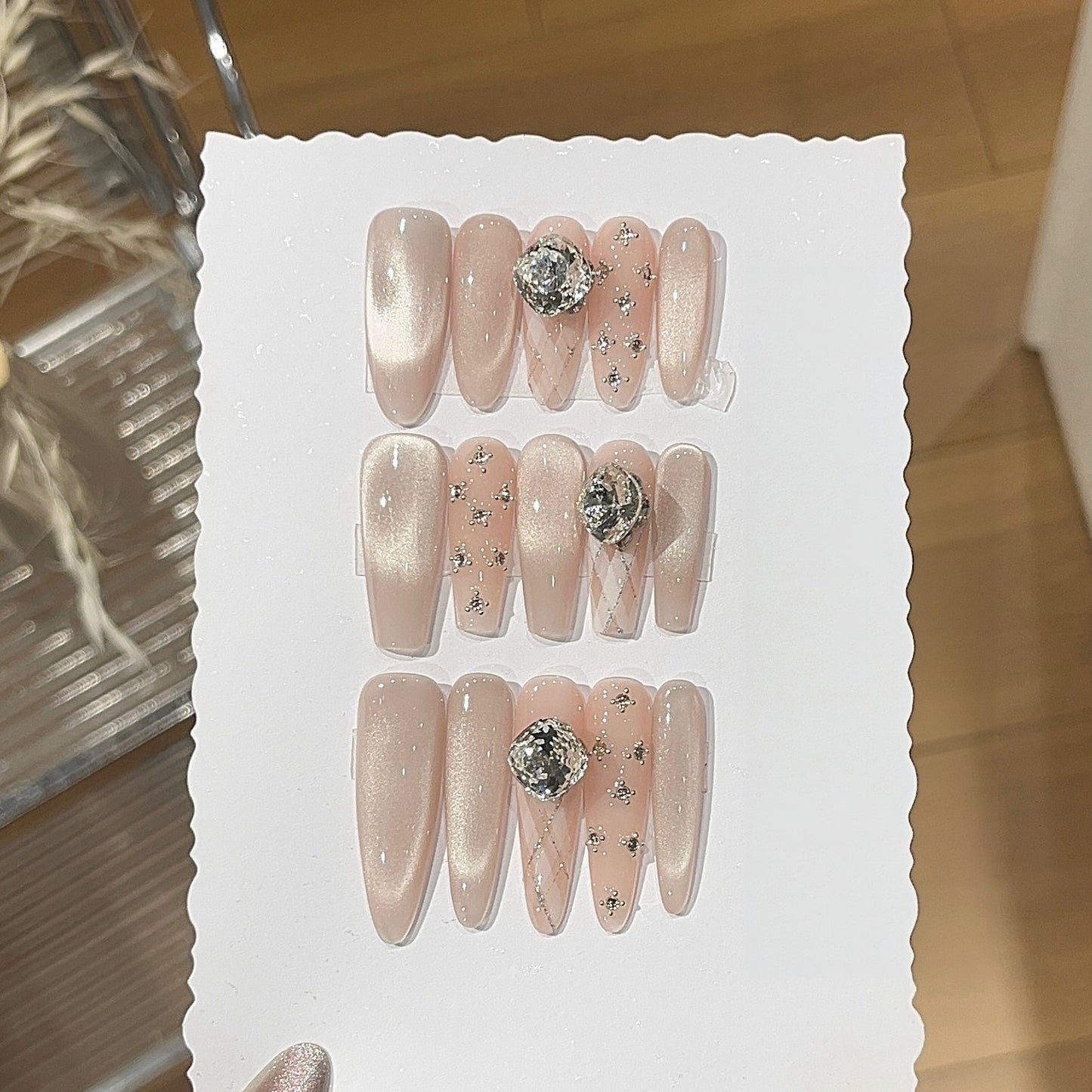 Moonlight Coconut | Pink Cat-Eye Press-On Nails