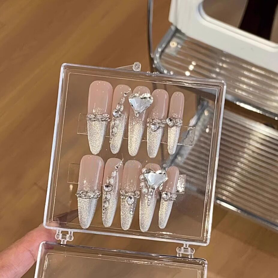 Glacier Glow | Pink Cat-Eye Press-On Nails