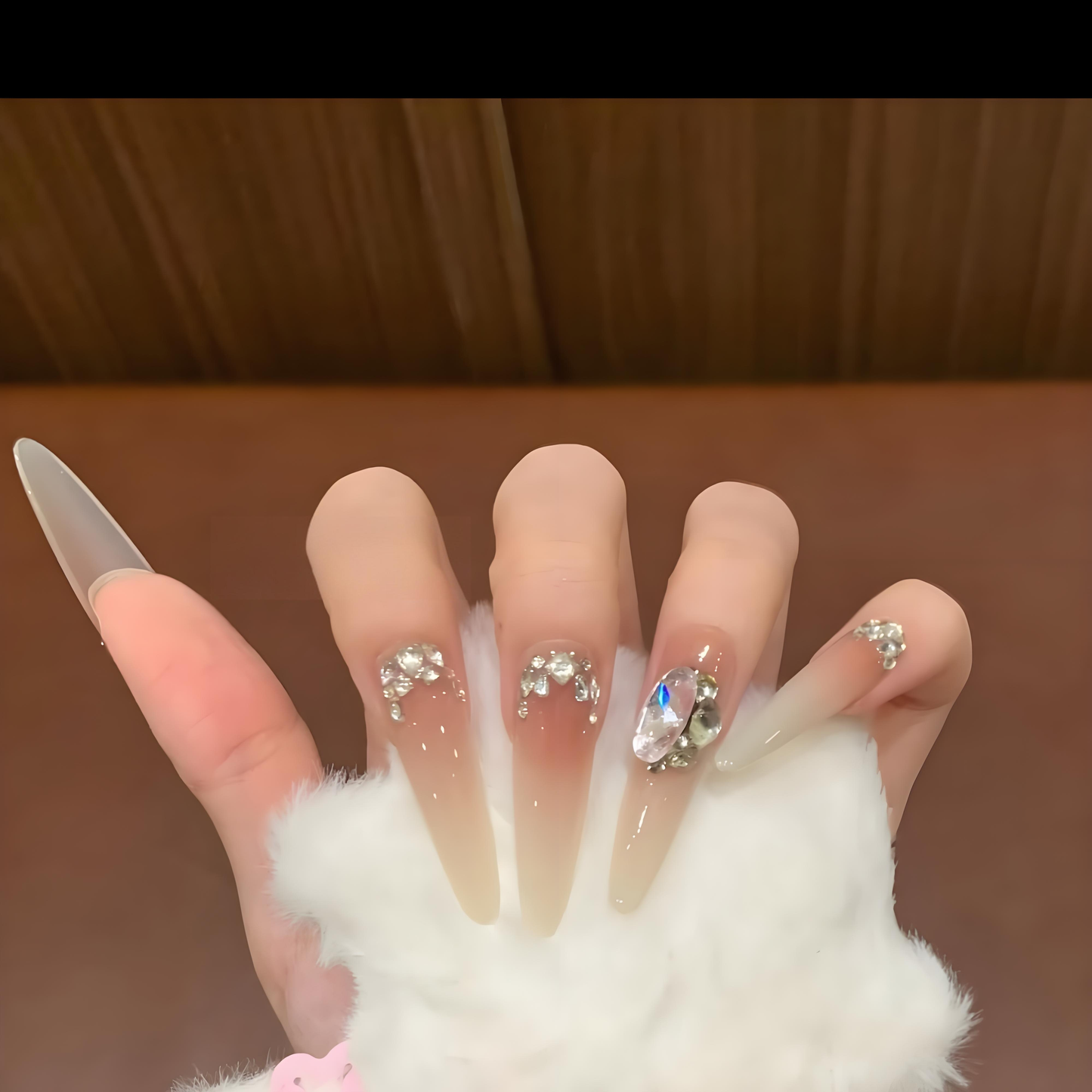 Cold Berry Frost | Nude Ombre French Press-On Nails