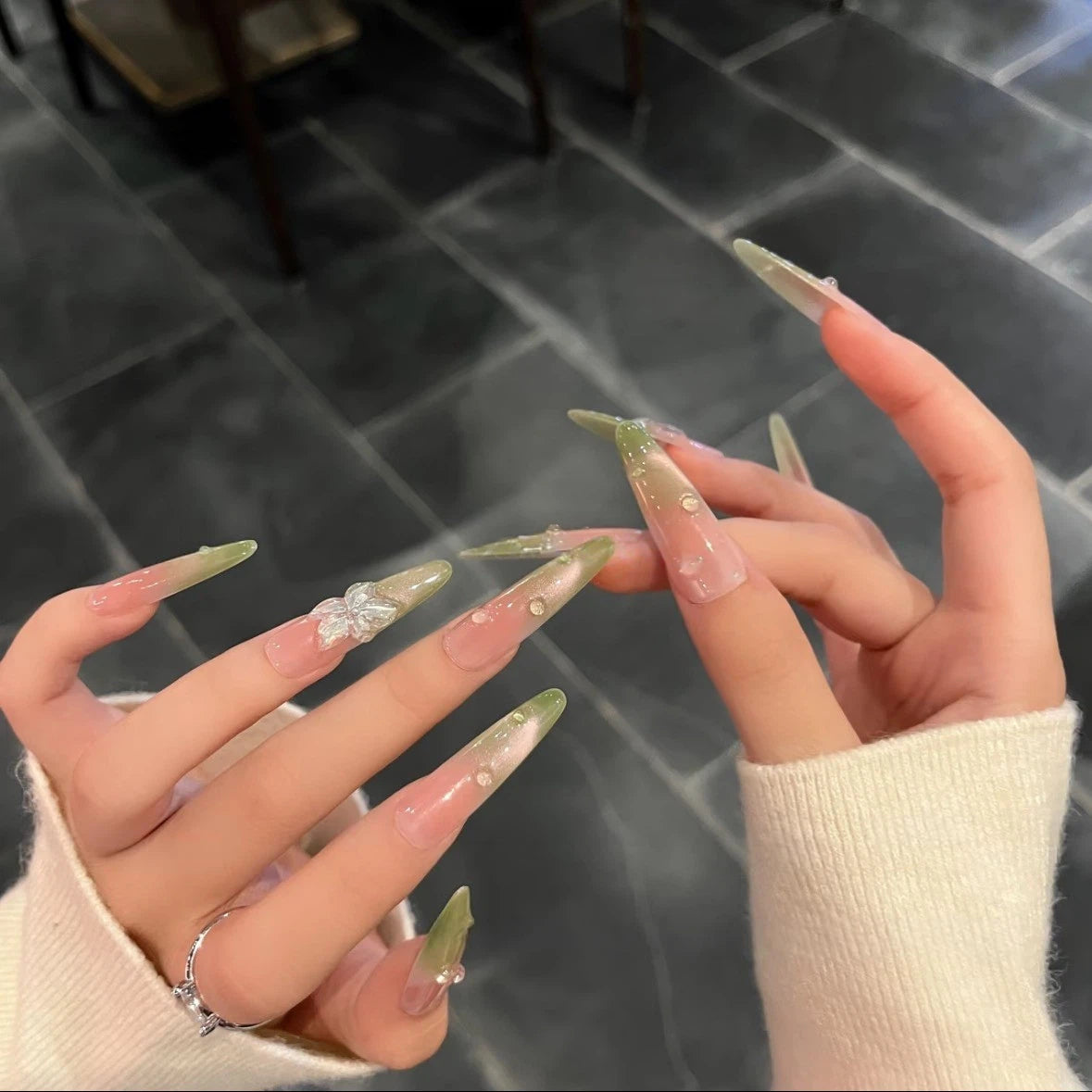 Sweet Guava Summer Fizz | Jelly Cat-Eye Press-On Nails