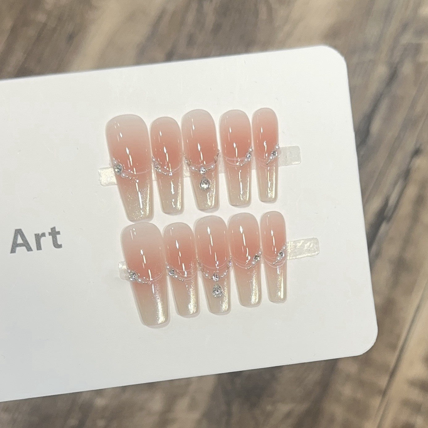 Yuehua | Nude Pink Blush Cat-Eye Press-On Nails