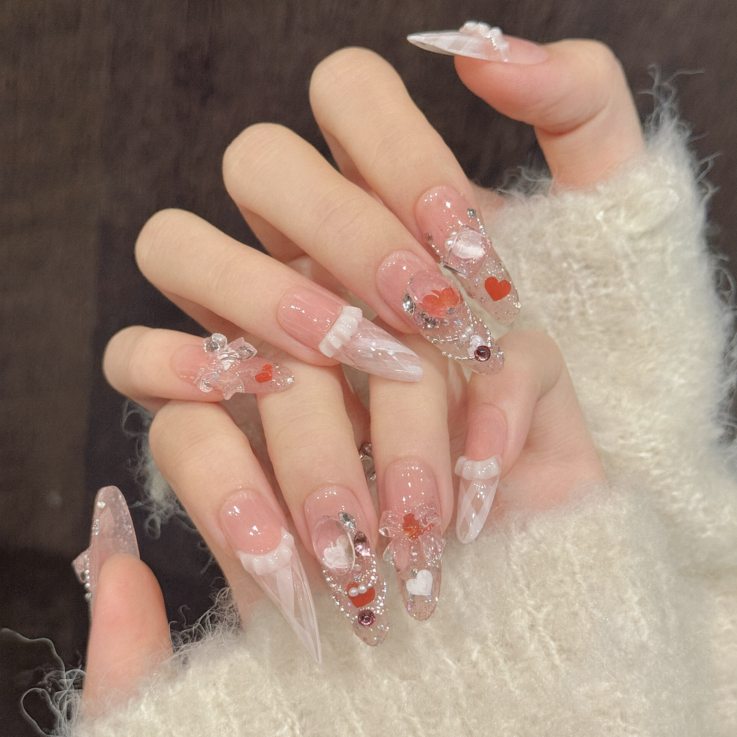 Marguerite Ballet Bow | Handmade French Press-On Nails