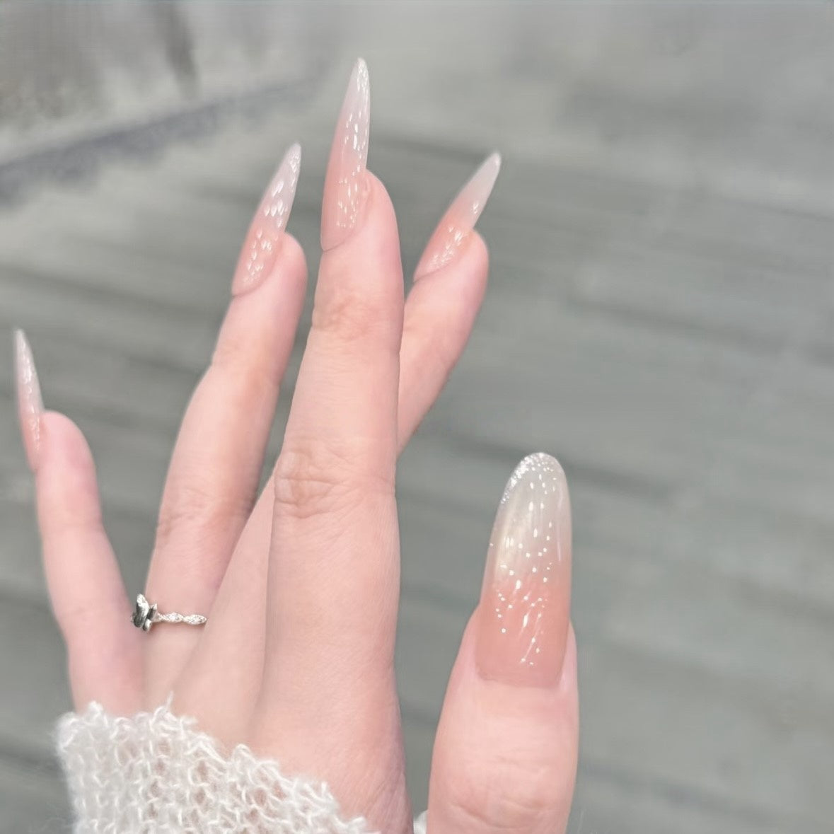 Cloud Candy | Dusty Rose Cat-Eye Press-On Nails