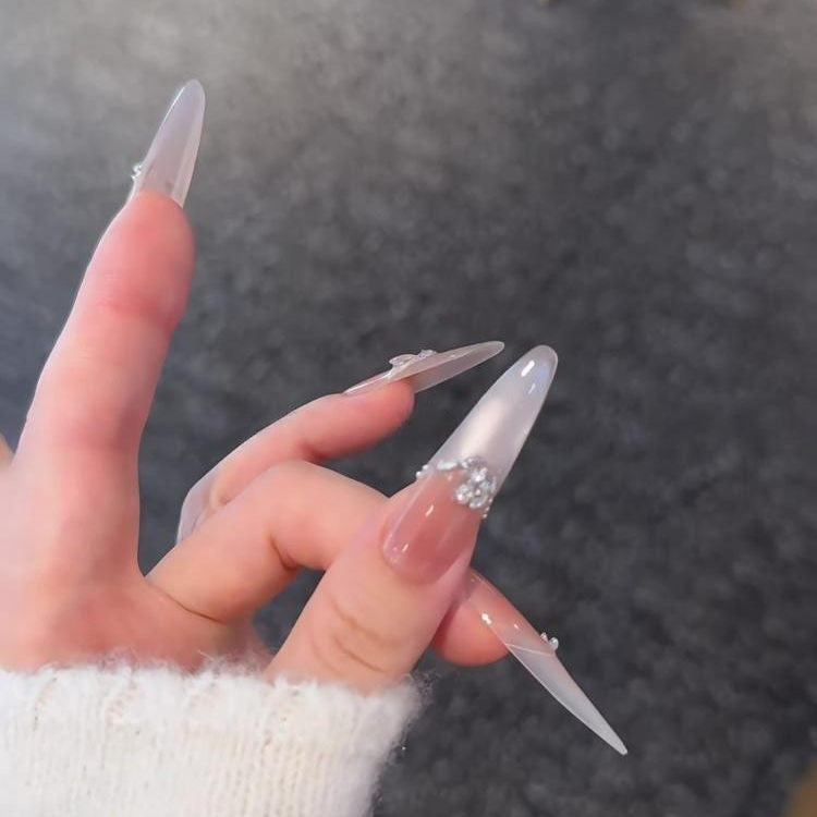 Lost Butterfly | Extra-Long Stiletto & Oval & Coffin Cat-Eye Press-On Nails