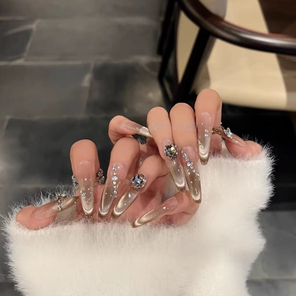 Star Trail | Cat-Eye French Press-On Nails