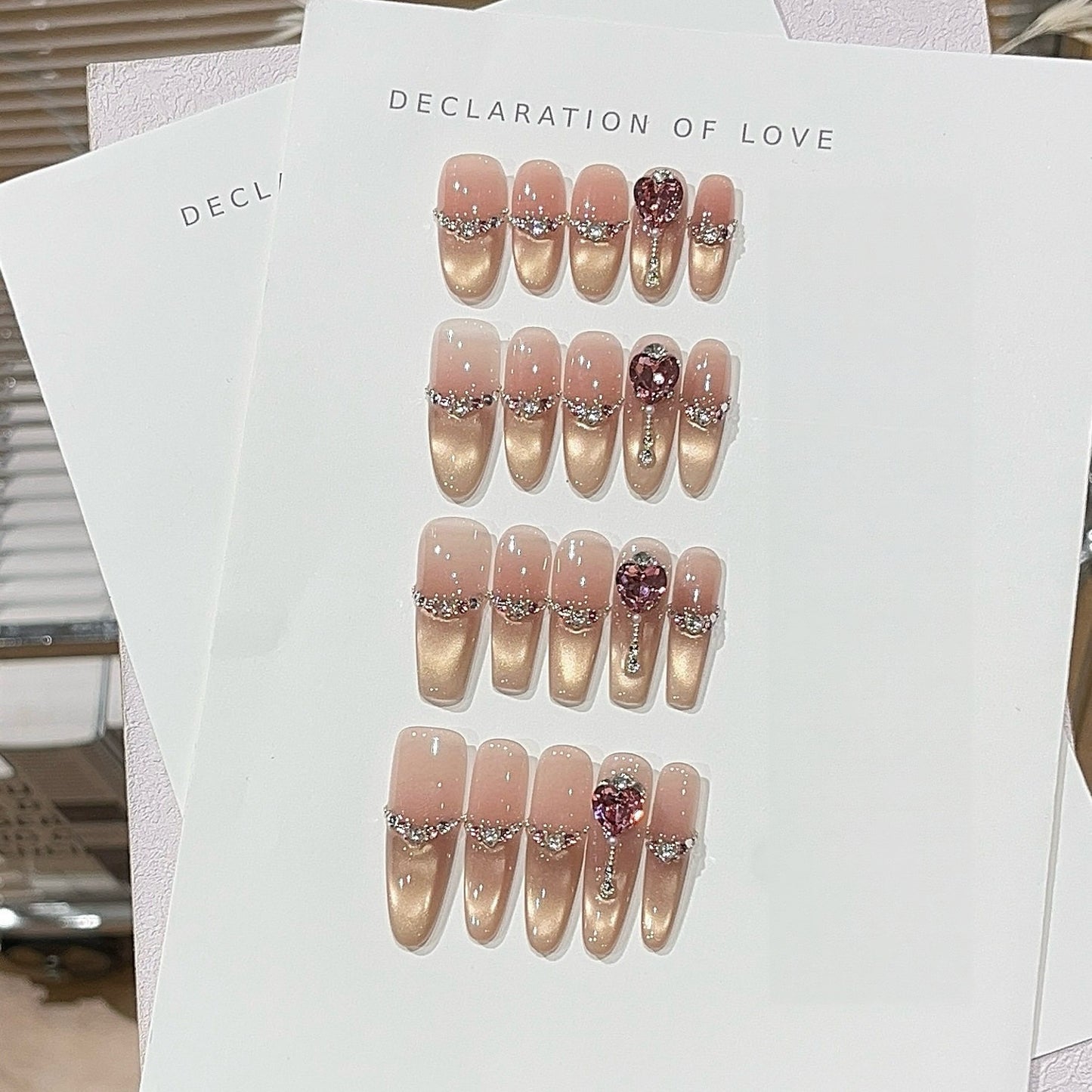 Beyond Romance | Pink Cat-Eye French Press-On Nails