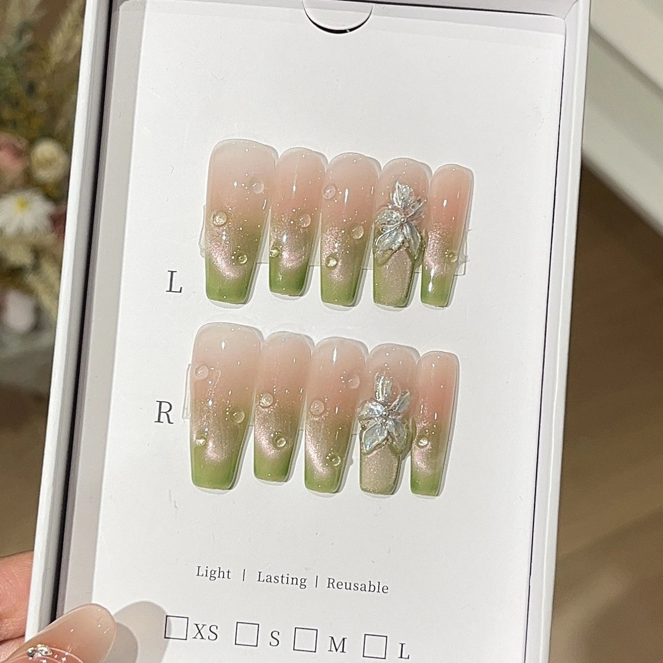 Sweet Guava Summer Fizz | Jelly Cat-Eye Press-On Nails