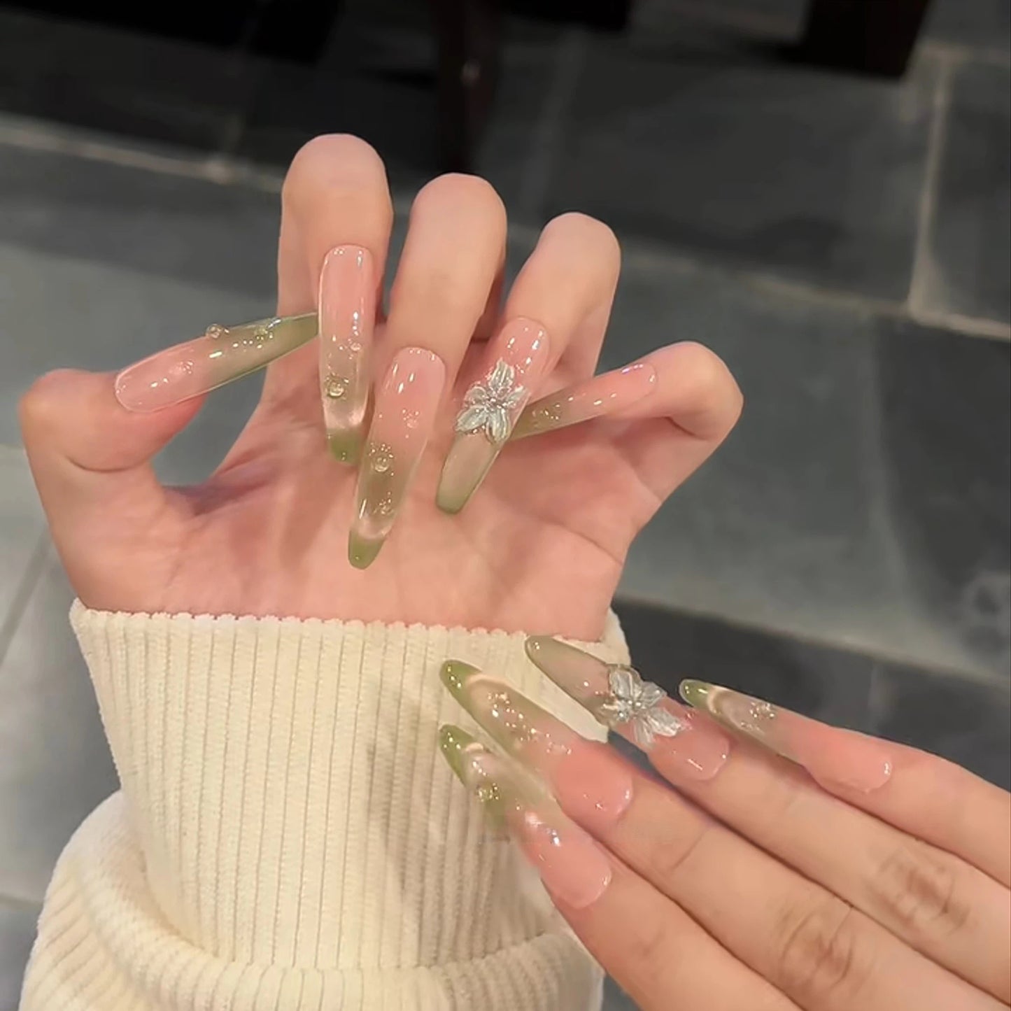 Sweet Guava Summer Fizz | Jelly Cat-Eye Press-On Nails