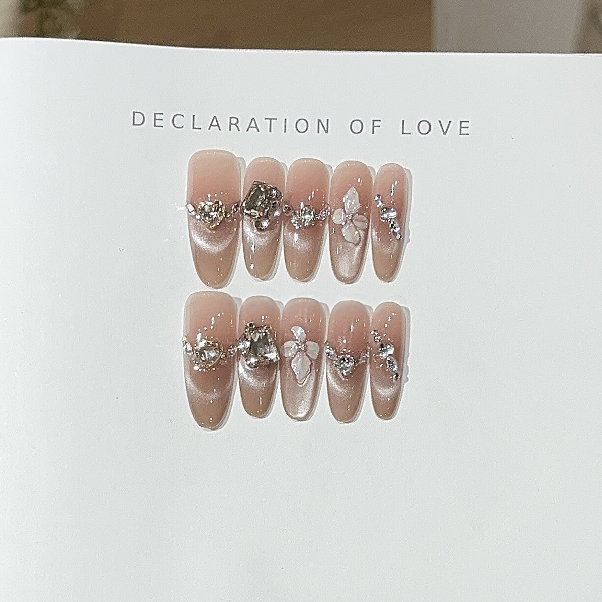 Morning Blossom | Icy Pink Cat-Eye Press-On Nails