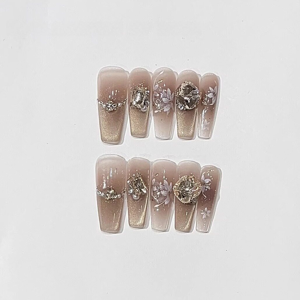 Autumn Glow | Cat-Eye Press-On Nails