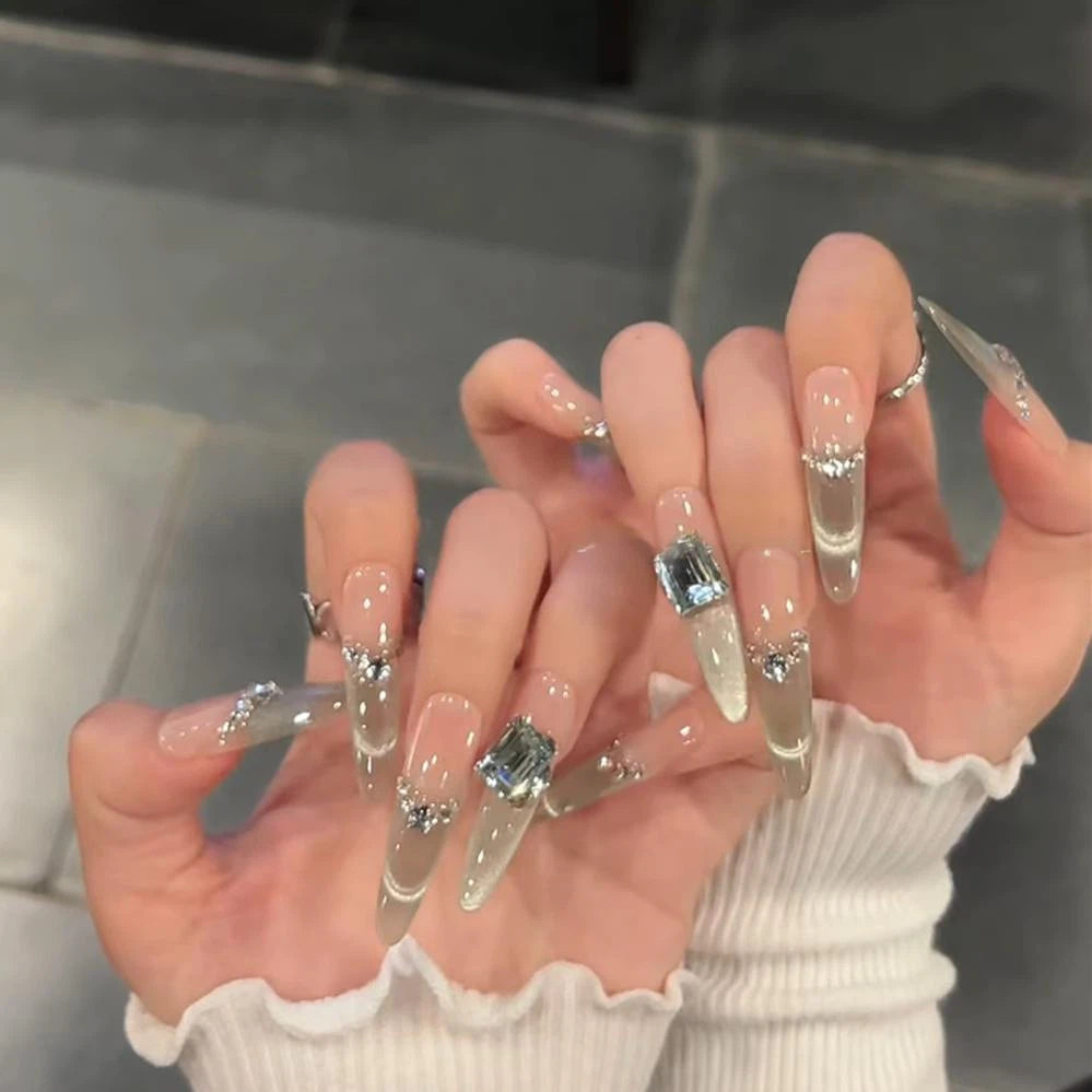 Green Grape Slush | Cat-Eye Press-On Nails