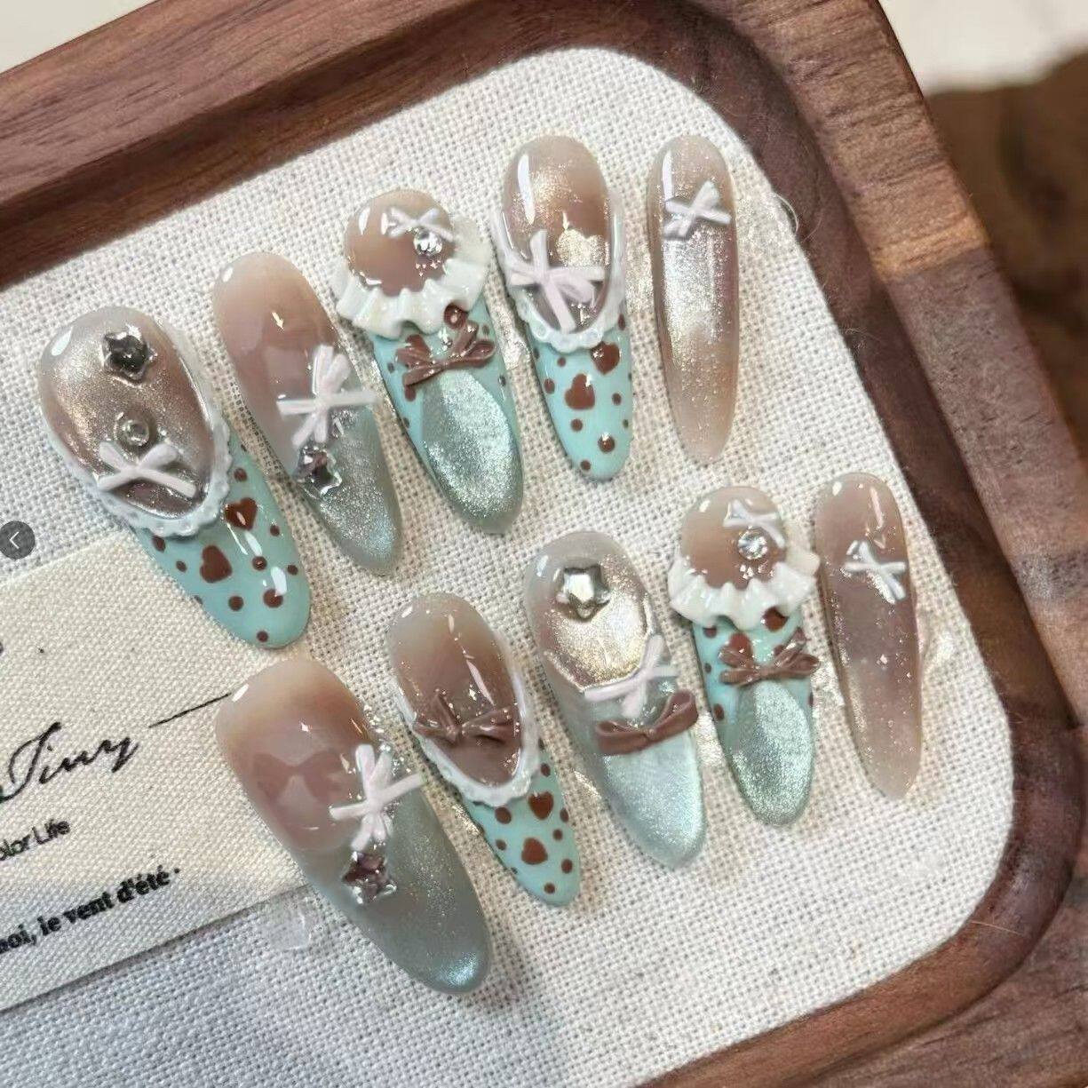 10-Style Autumn Press-On Nails Collection - XS/S/M