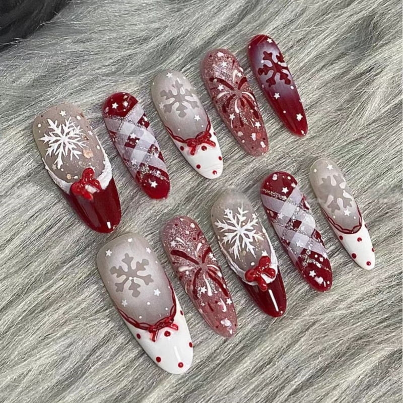 10-Style Autumn Press-On Nails Collection - XS/S/M