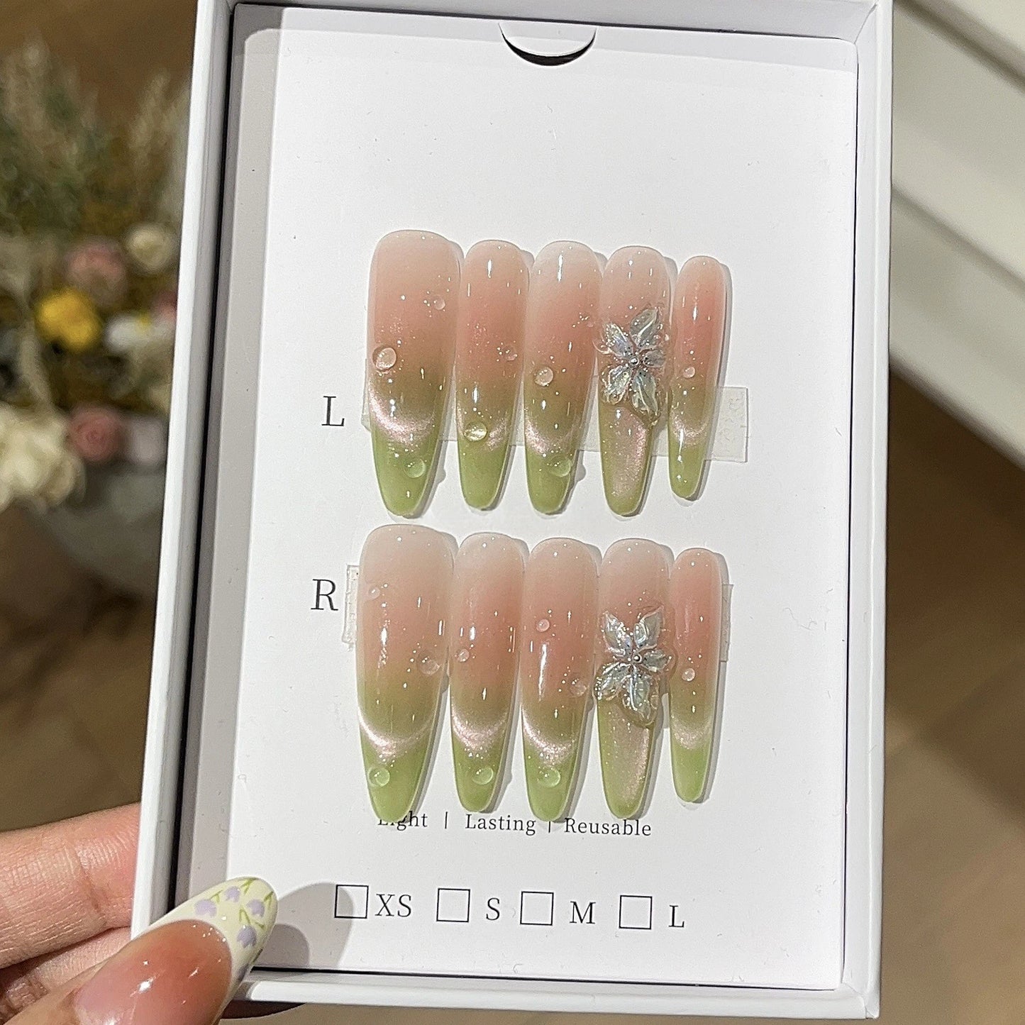 Sweet Guava Summer Fizz | Jelly Cat-Eye Press-On Nails