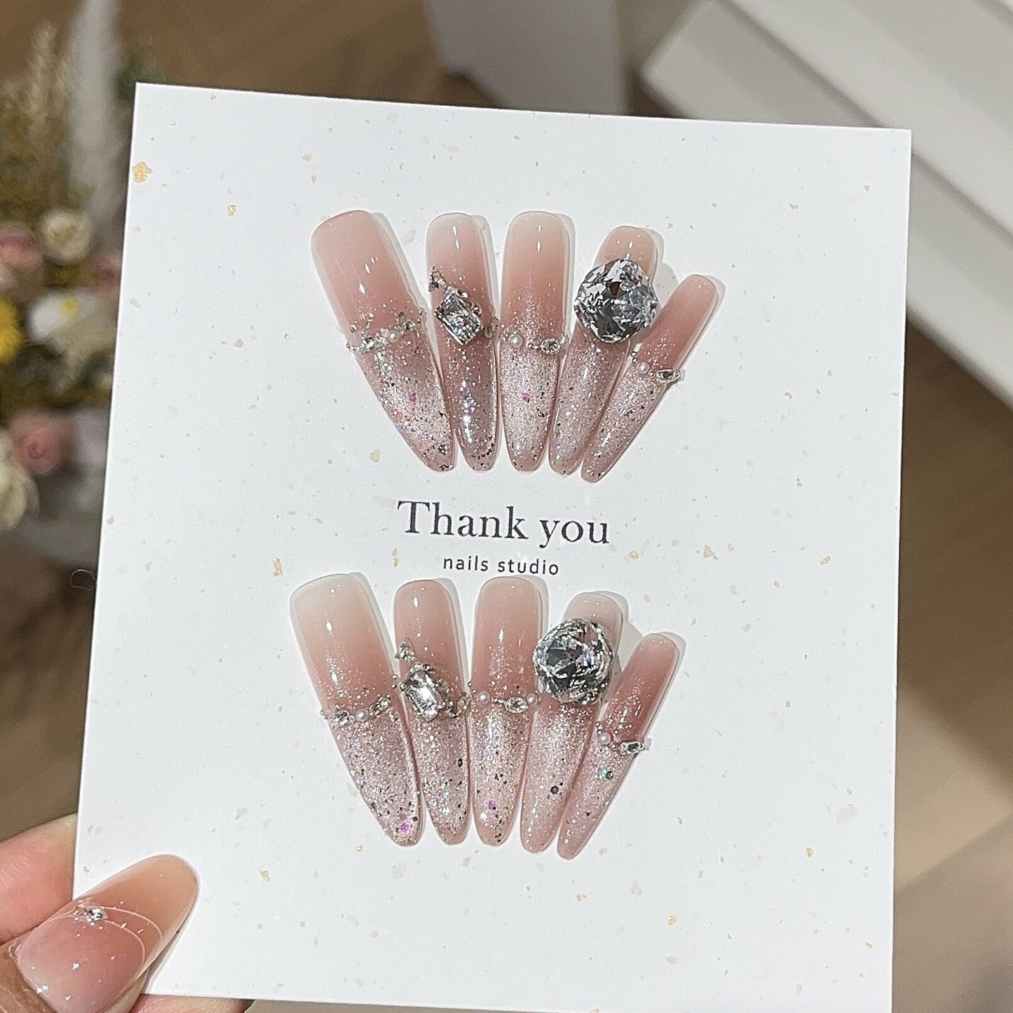 Icy Berry Sparkle | Cat-Eye Press-On Nails - main product image 1