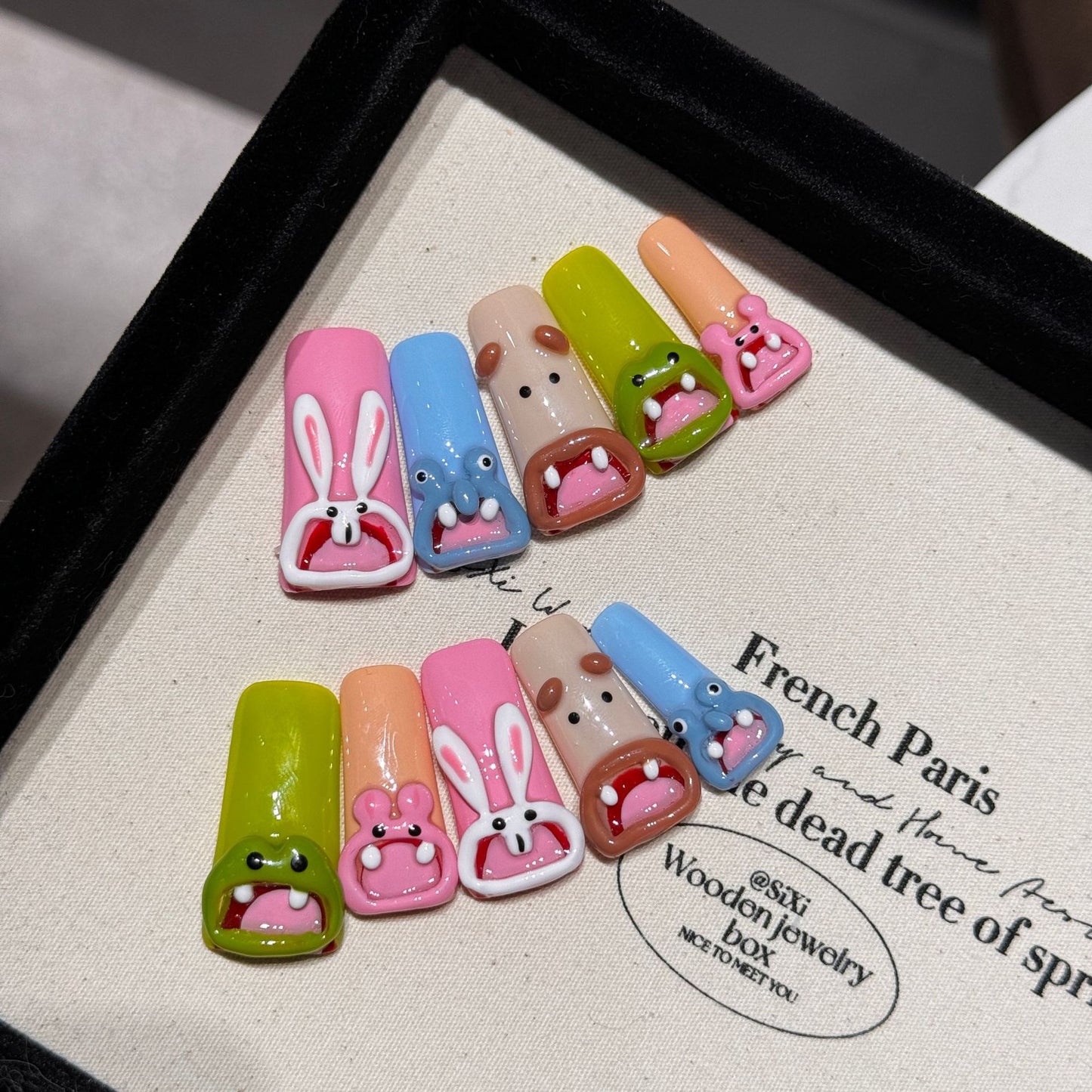 Duck Bill Ugly-Cute Cartoon Press-On Nails | Handmade - main product image 2