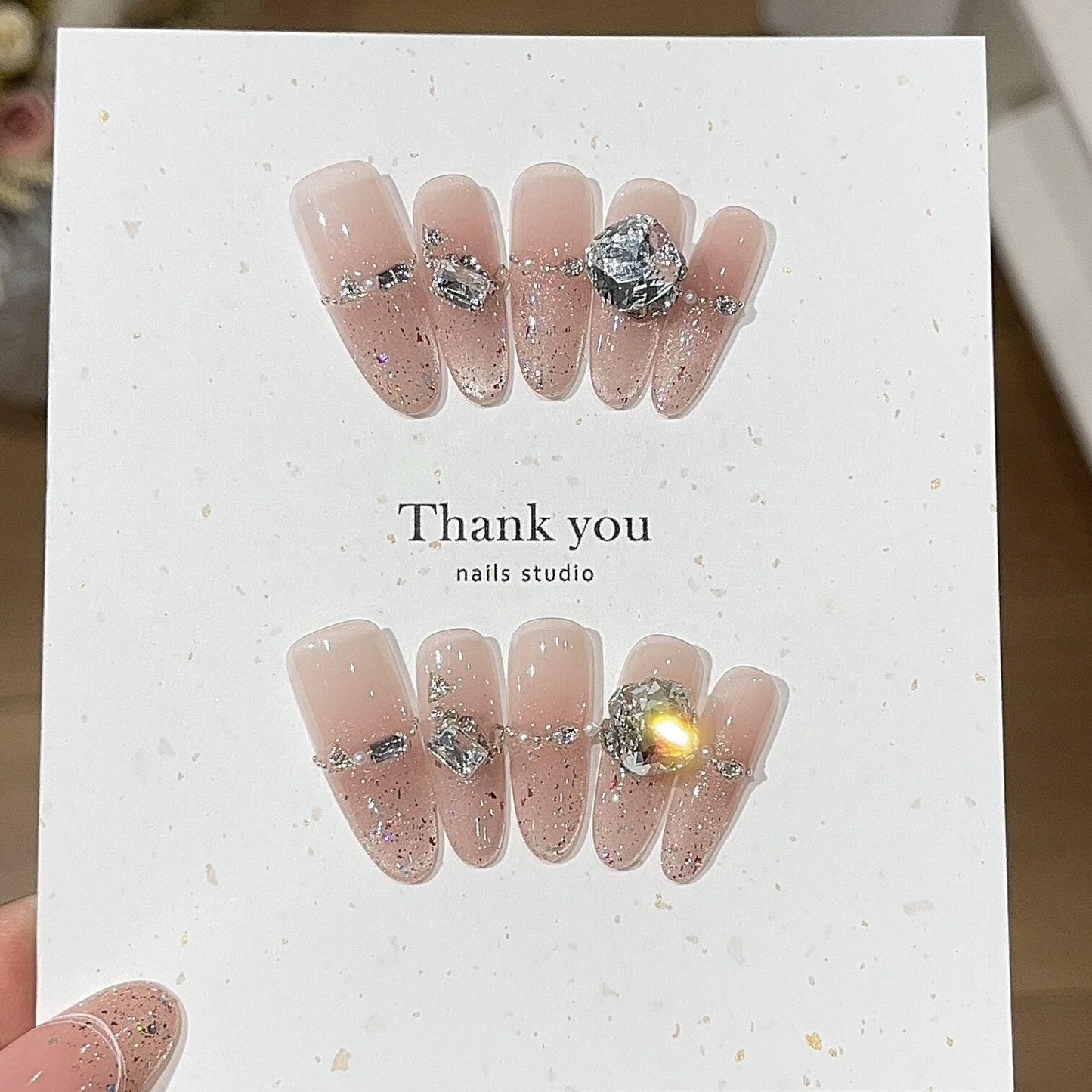 Icy Berry Sparkle | Cat-Eye Press-On Nails - main product image 2