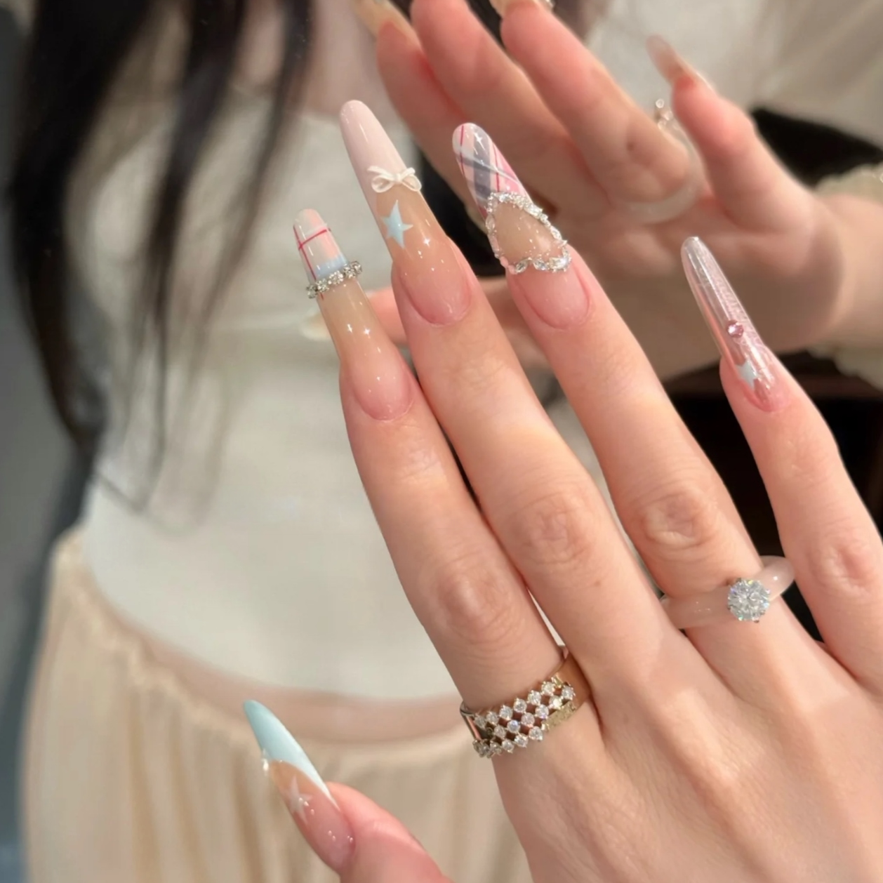 Macaron Daydream | French Pink Bow Press-On Nails - main product image 3