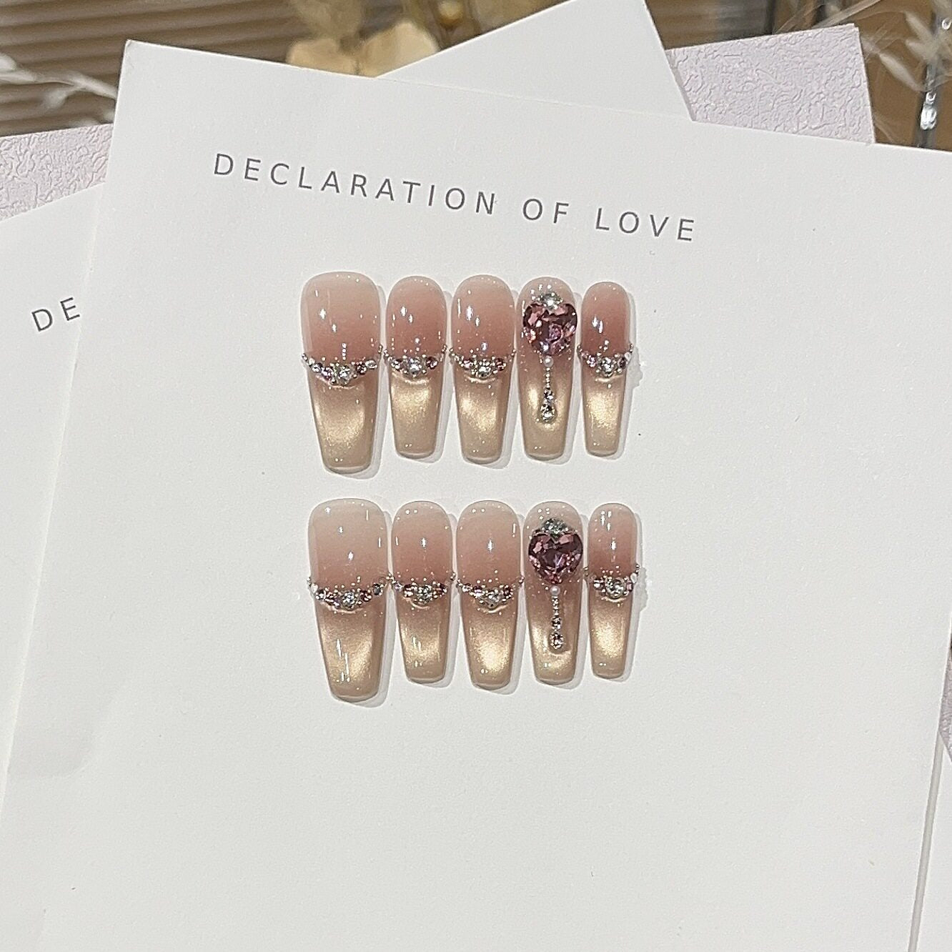 Beyond Romance | Pink Cat-Eye French Press-On Nails - main product image 5