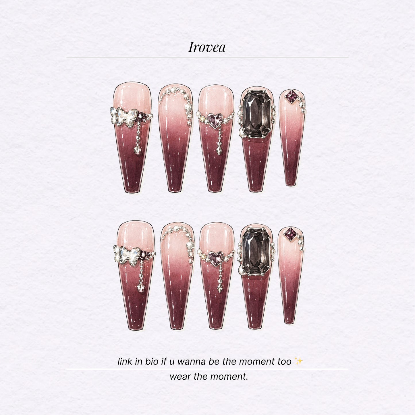 Sunset Island | Gradient Red Cat-Eye French Press-On Nails
