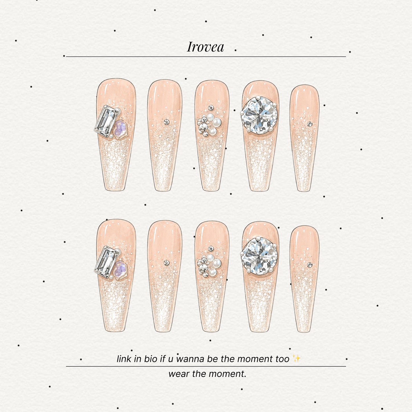 White Chocolate Moonlight | Cat-Eye Press-On Nails