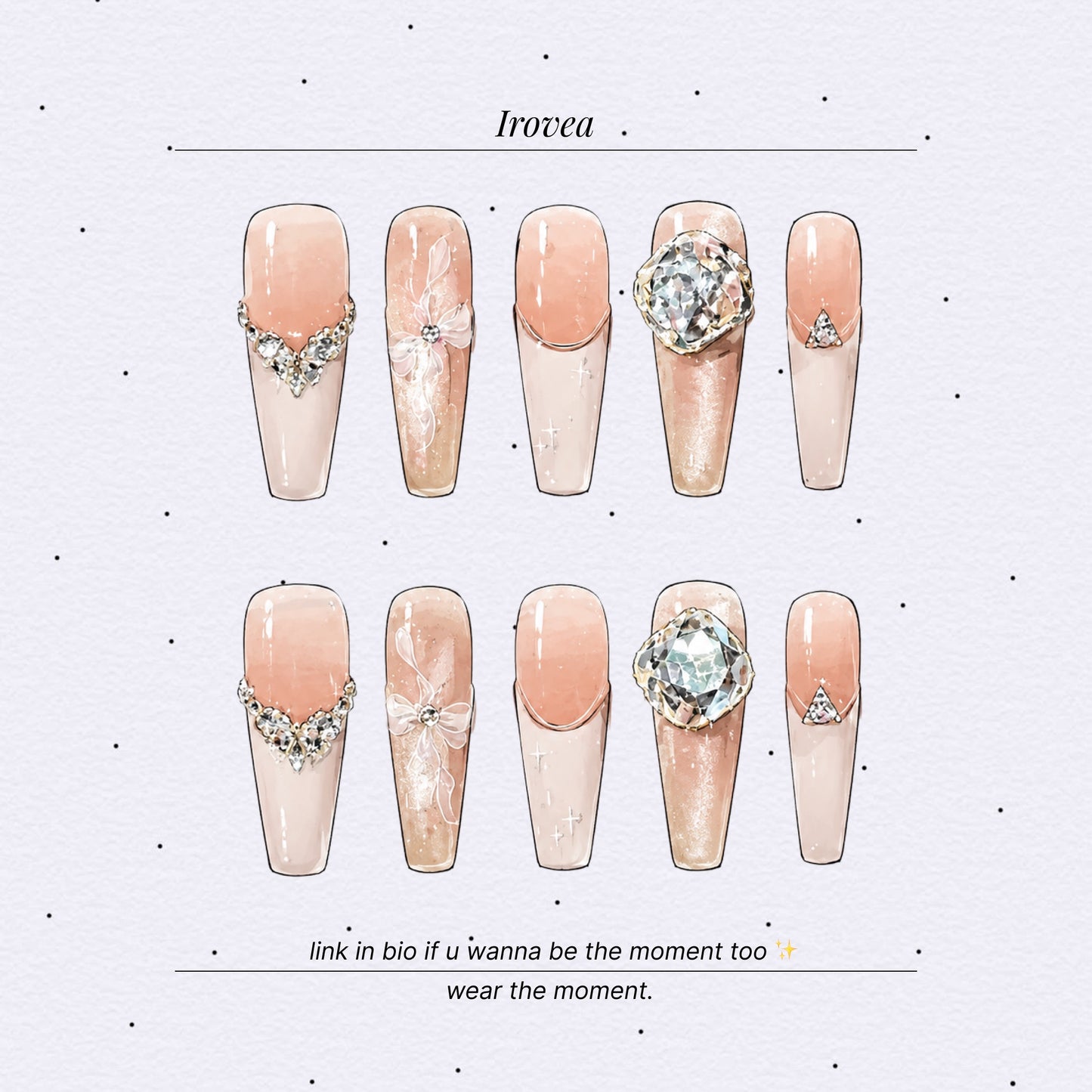 Cocoa Muffin | Peach Cat-Eye French Press-On Nails