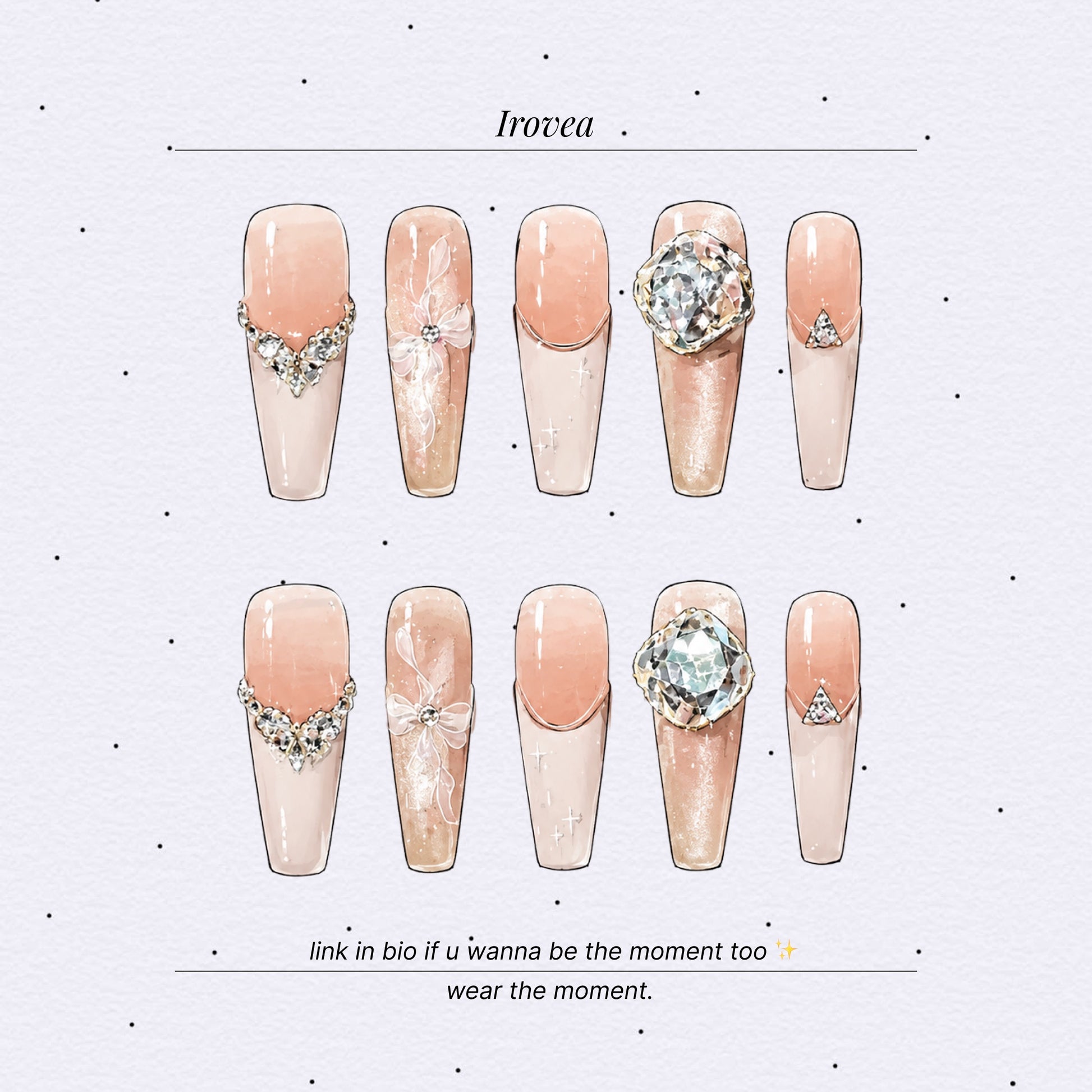 Cocoa Muffin | Peach Cat-Eye French Press-On Nails