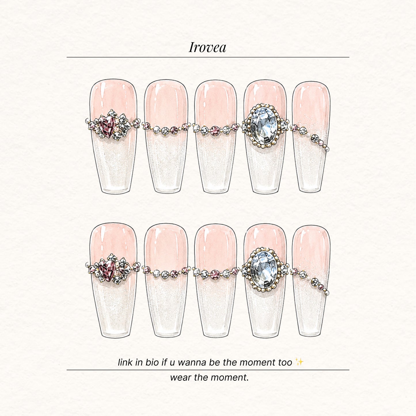 Frosted Starlight | Cat-Eye Press-On Nails