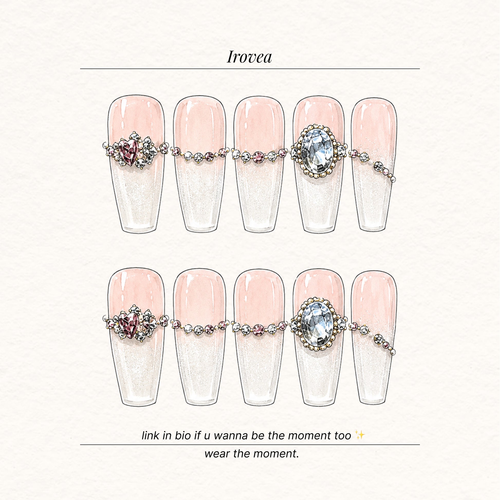 Frosted Starlight | Cat-Eye Press-On Nails