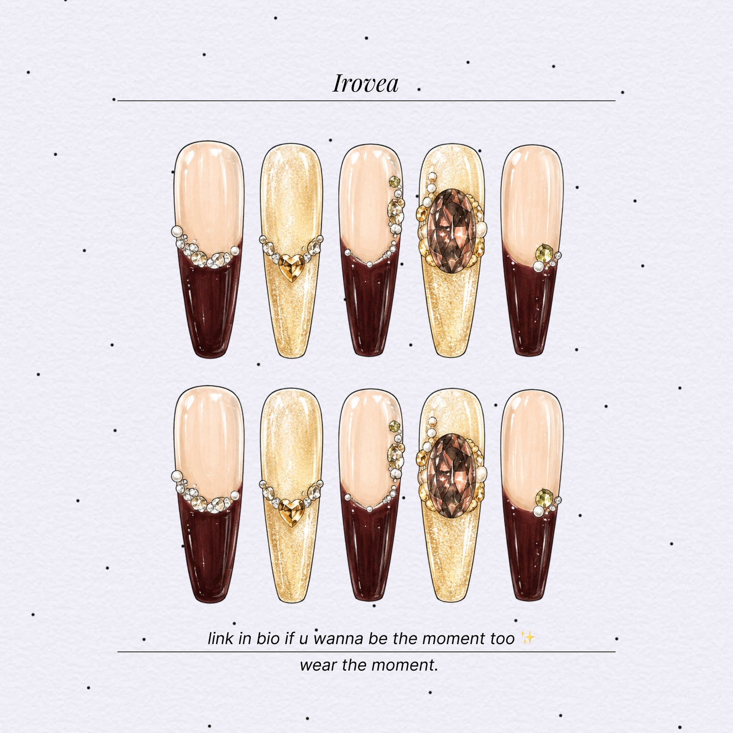 Caramel Latte | French Cat-Eye Press-On Nails