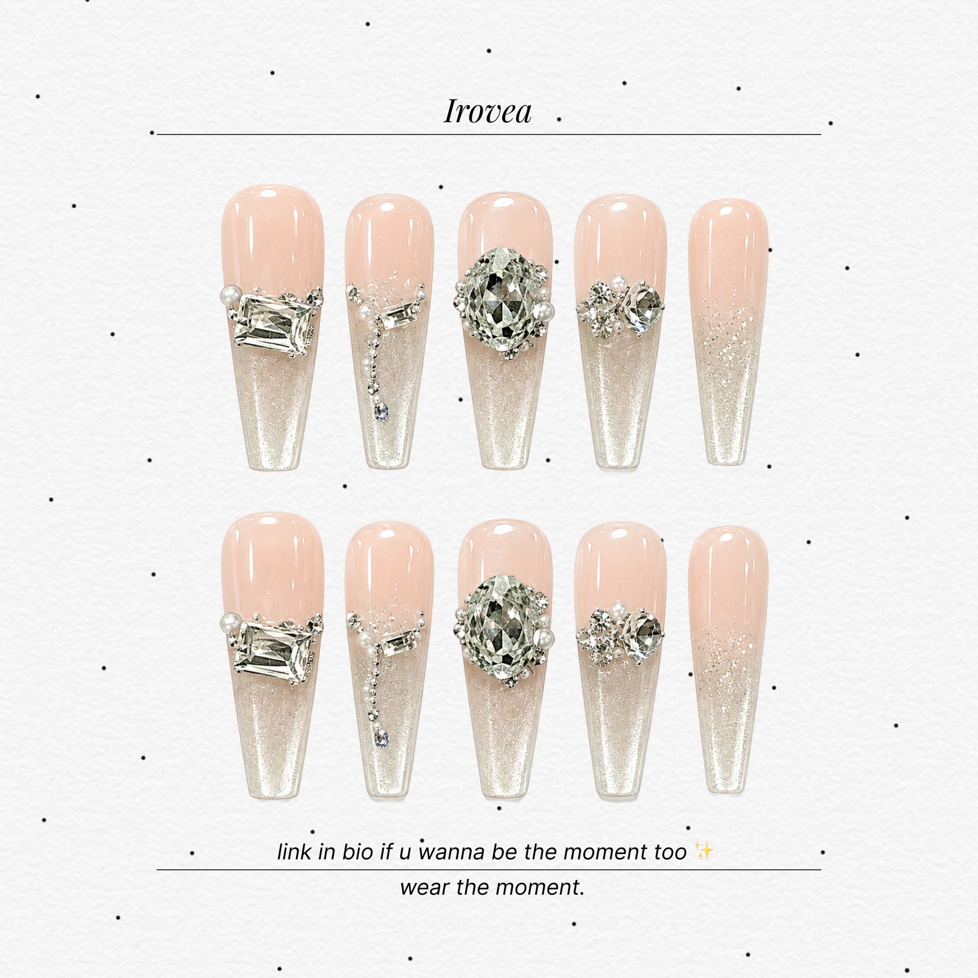 Ethereal Smile | Translucent Green Cat-Eye Press-On Nails