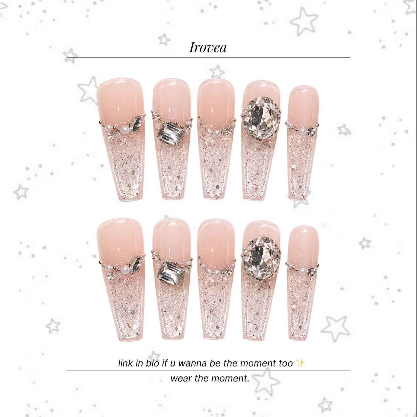 Icy Berry Glow | Peach Cat-Eye Press-On Nails