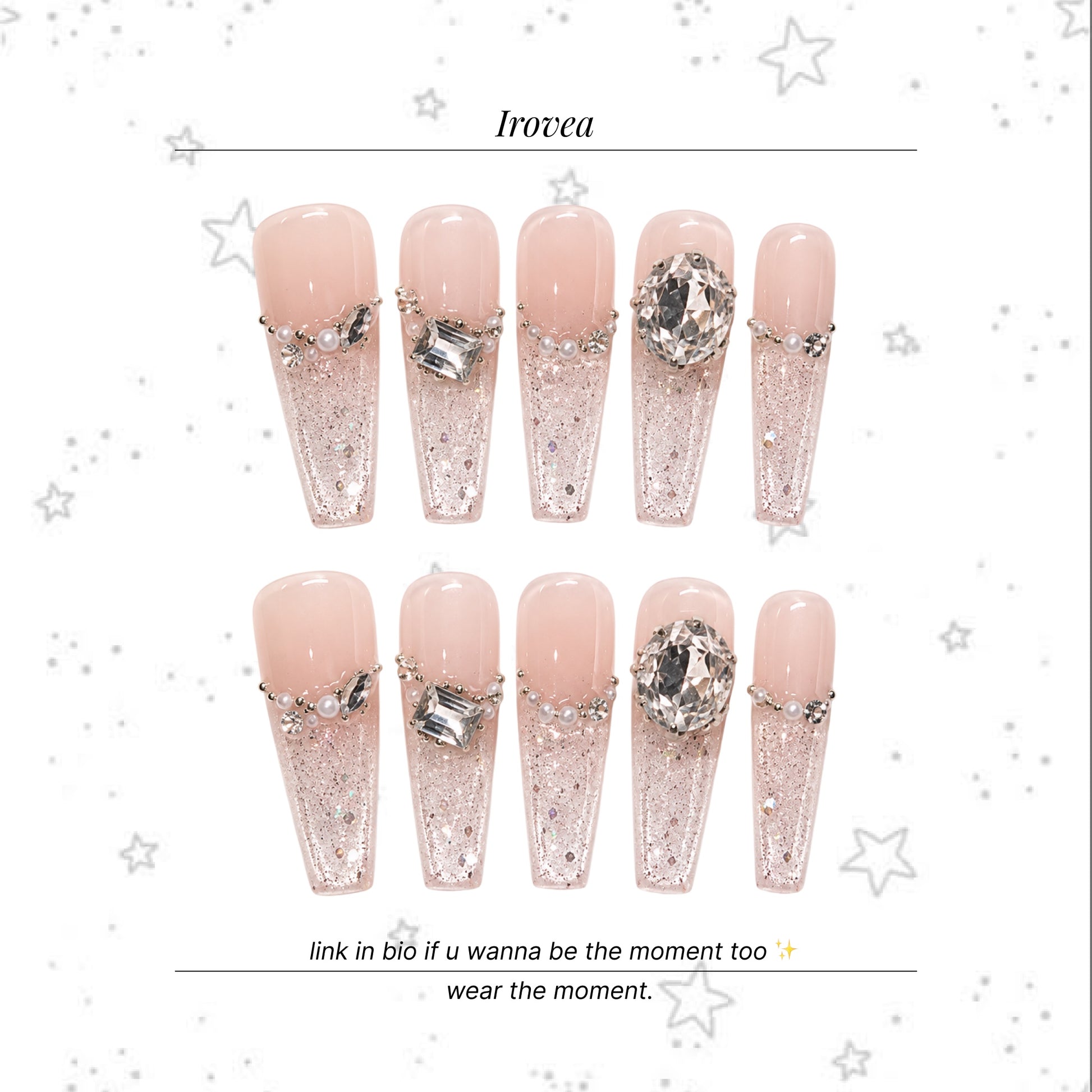 Icy Berry Glow | Peach Cat-Eye Press-On Nails