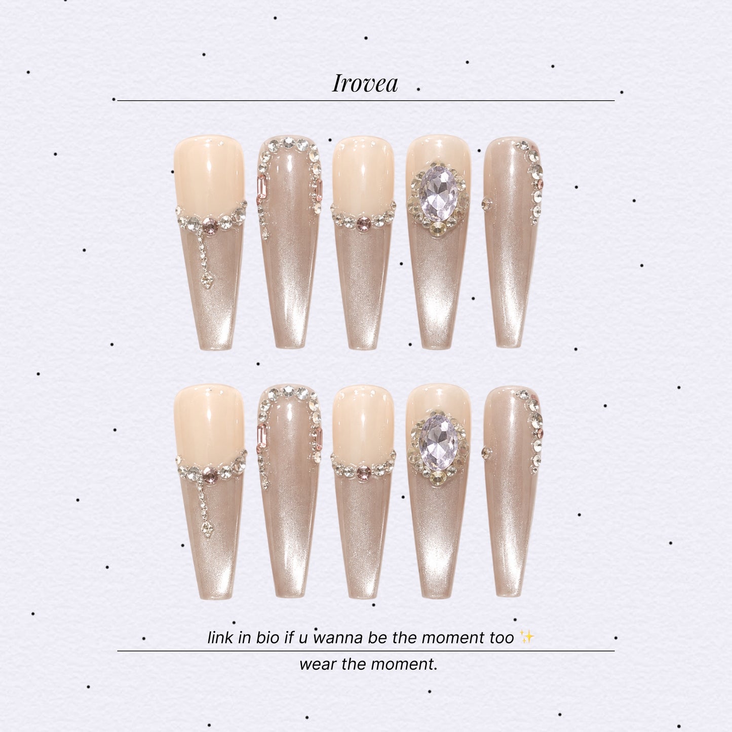 Oxygen | Nude Pink Smile French Cat-Eye Press-On Nails