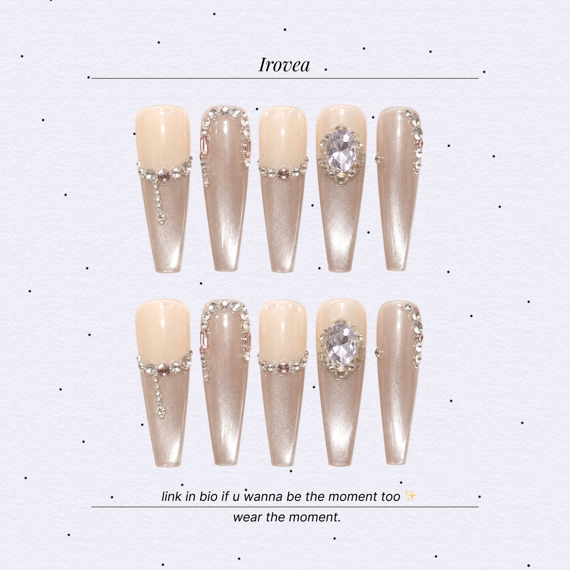 Oxygen | Nude Pink Smile French Cat-Eye Press-On Nails