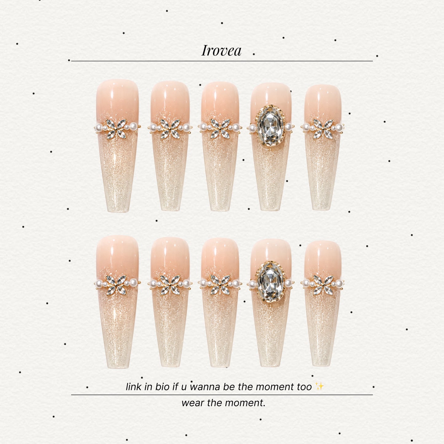 Peachy Galaxy | Cat-Eye Press-On Nails