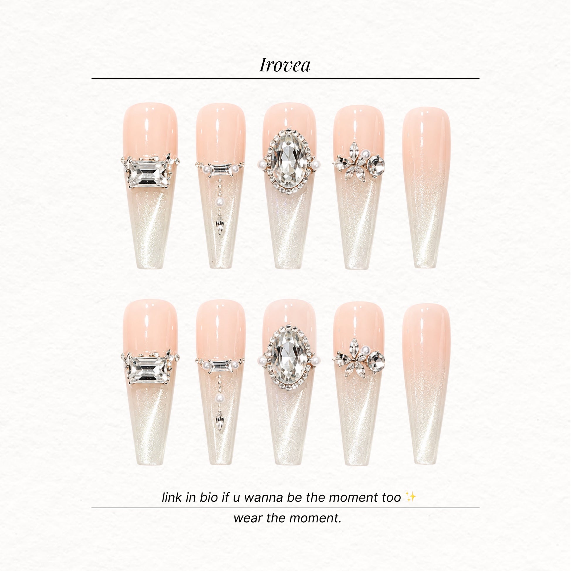 Ethereal Smile Cat-Eye French Press-On Nails